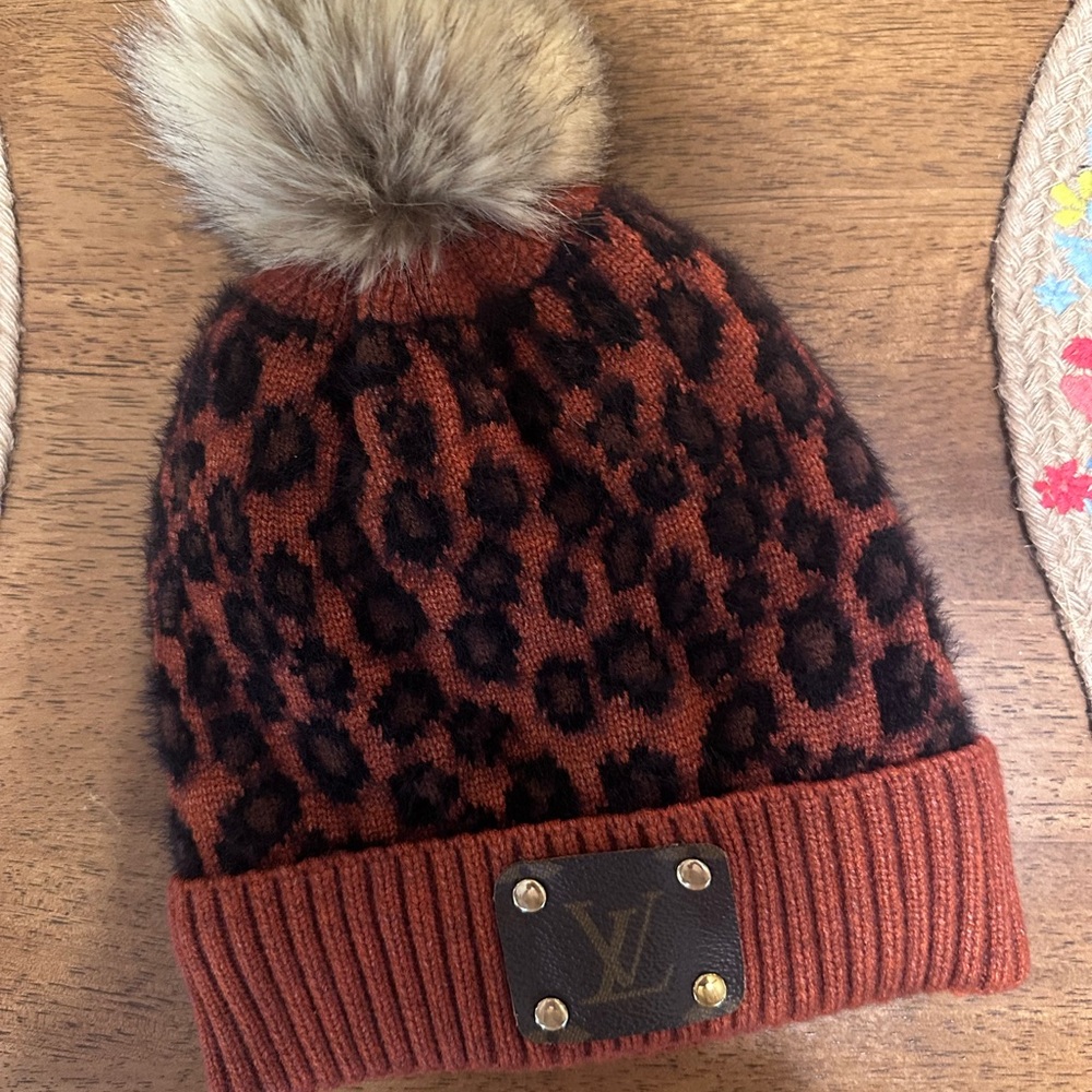 Louis Vuitton Leopard Knit Beanie - Brown and Black